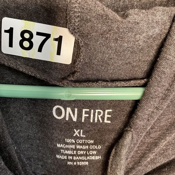 On Fire Hoodie Shirt  “Savage”‎ Graphic  Tee XL - Picture 6 of 7